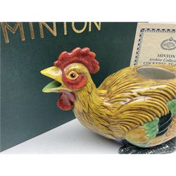 Minton Archive collection cockerel teapot, limited edition 239/2500, with certificate and original box