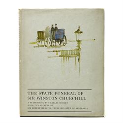 Charles Mozley 'State Funeral of Winston Churchill' sketch book 1965 with inscription toge...