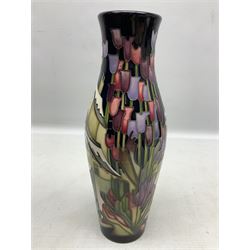 Moorcroft vase of baluster from, decorated with Town of Flowers pattern, designed by Kerry Goodwin, with printed and painted marks beneath, in original box, H26cm 