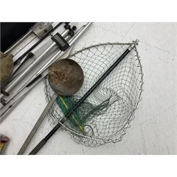 Abu Ambassadeur 7000 multiplier reel, Tenax century Ex4000 reel, fishing rods, nets and other fishing equipment 