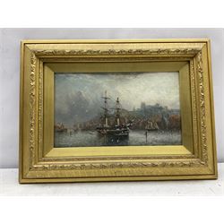 Richard Weatherill (British 1844-1913): Sailing Ship at Anchor in Whitby Harbour, oil on board signed 22cm x 37cm
Provenance: North Yorkshire deceased estate