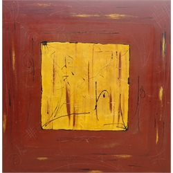 Gerard Schleich (Belgian Contemporary): Abstract, oil on cavas signed, titled in French and dated 2007 verso 80cm x 80cm