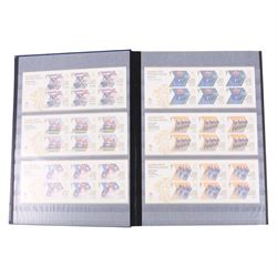 Queen Elizabeth II mint decimal stamps in two folders, face value of usable postage approximately 470 GBP