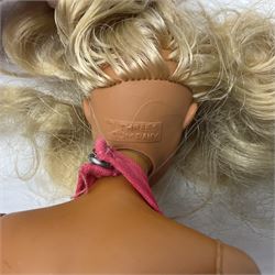 Pelham Puppet - Tyrolean Girl in yellow box; three 'A' Team action figures; clockwork plastic Mickey Mouse figure; and seven various fashion dolls (12)