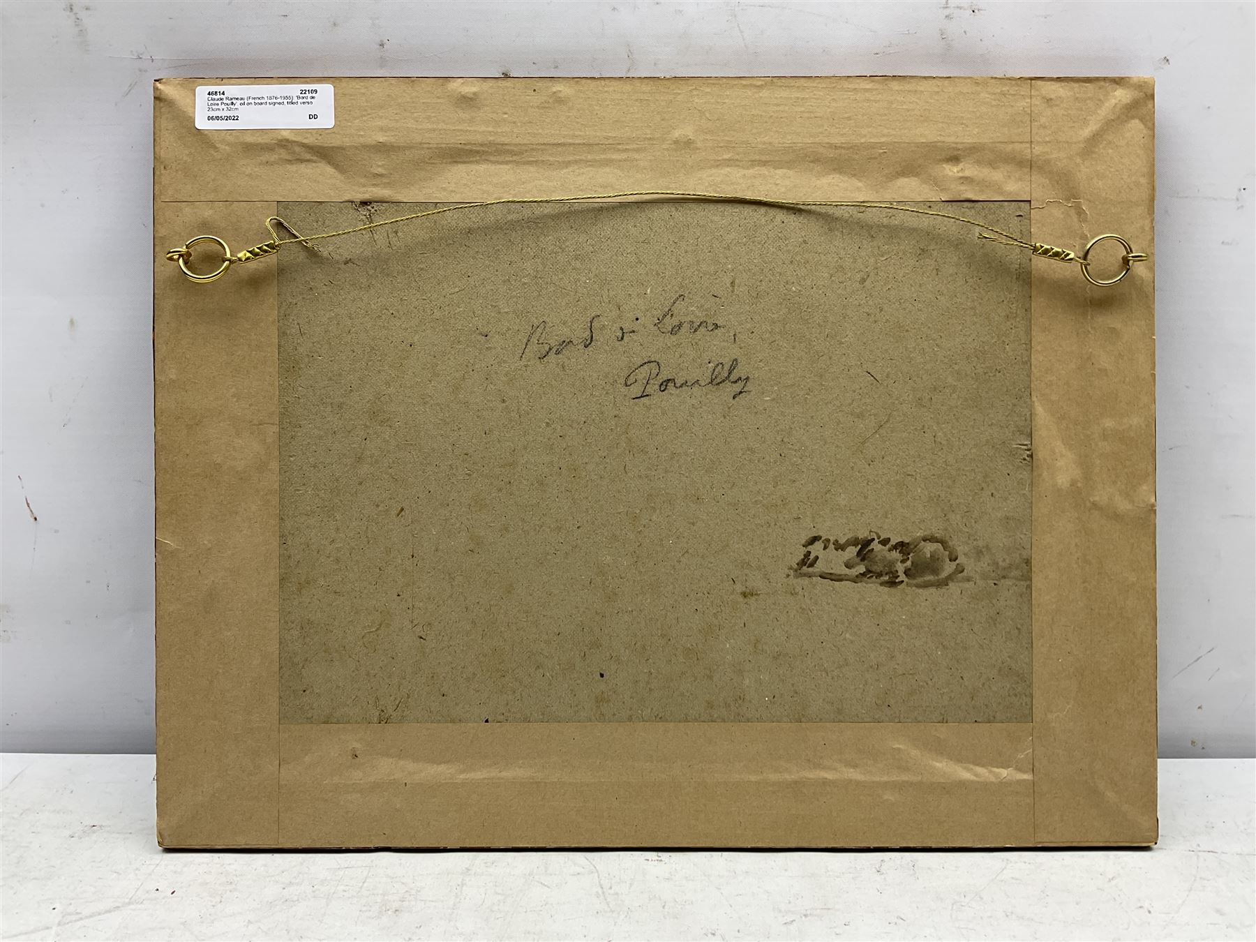 Claude Rameau (French 1876-1955): 'Bord de Loire Pouilly', oil on board signed, titled verso 23cm x 32cm