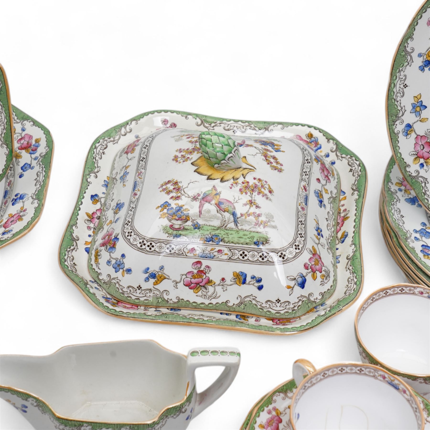 Copeland Spode 'Eden' tea, coffee and dinner ware including plates in various sizes, soup and dessert bowls, tea and coffee cups and saucers, vegetable dish and cover etc 63 pieces
