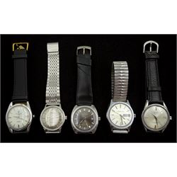 Five gentleman's automatic wristwatches 