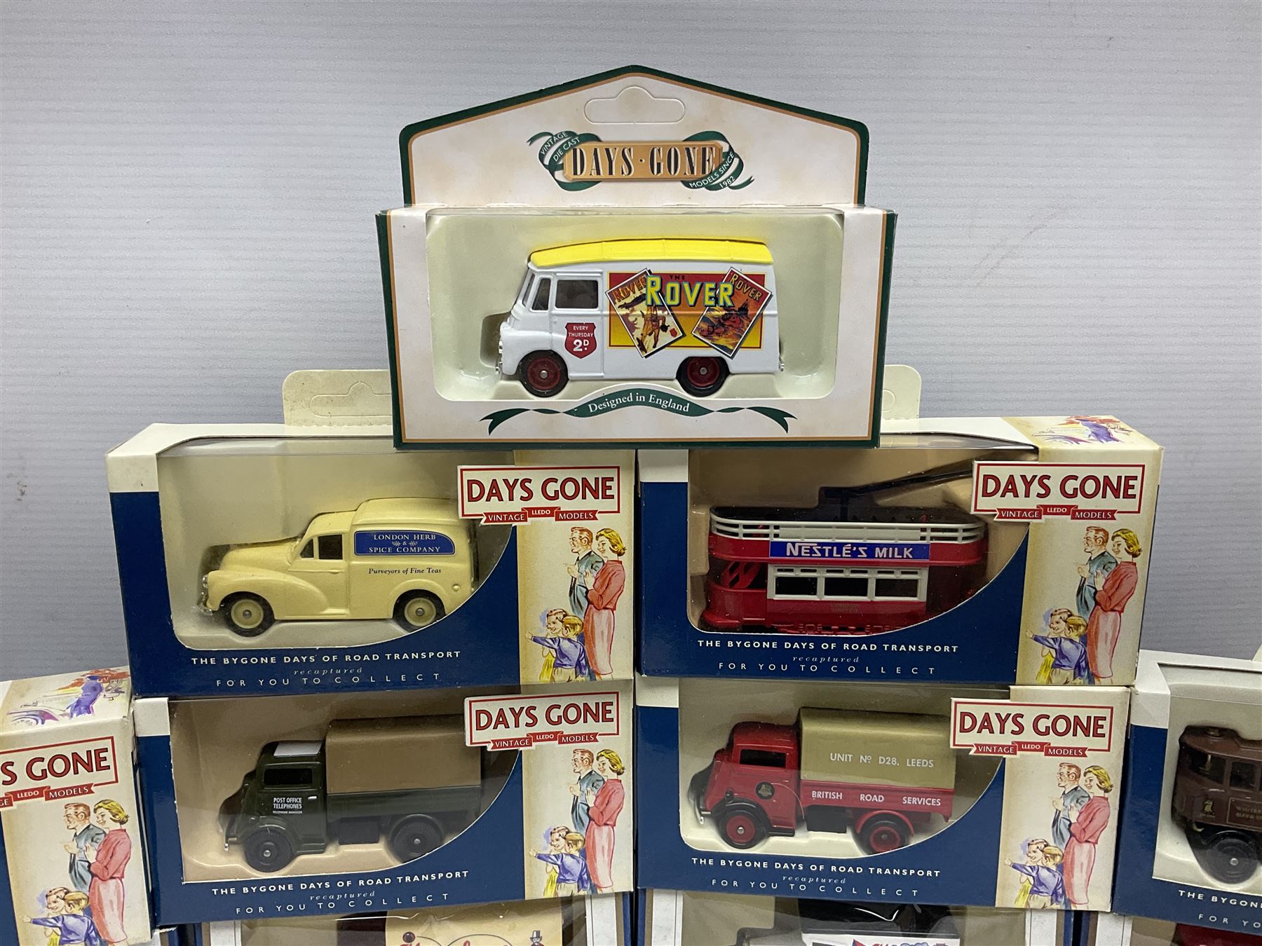 Collection of Days Gone/ Lledo die-cast models including eighteen The Bygone Days of Road Transport, twenty-three Days Gone and twenty-one Hamleys, all boxed (62)