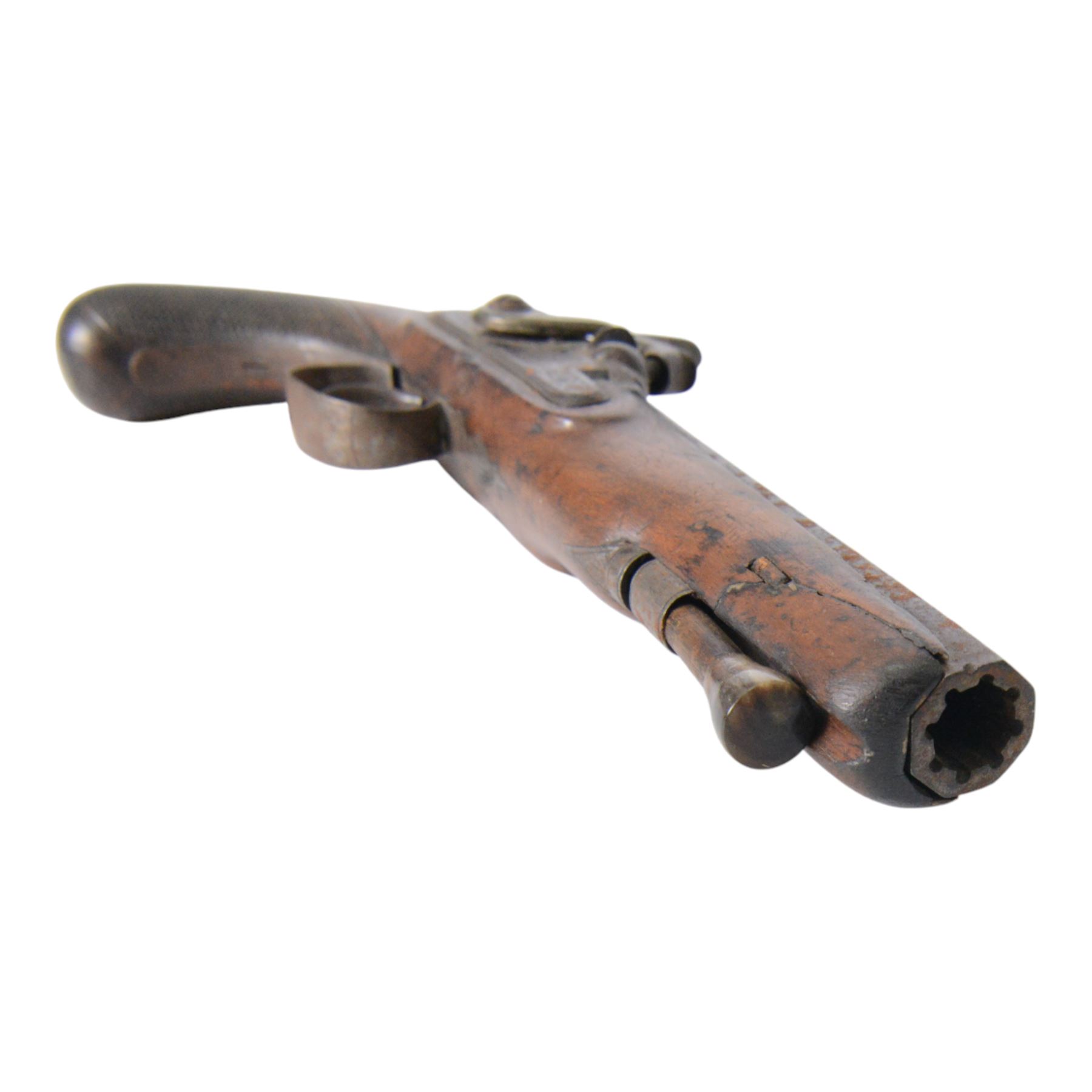 19th Century percussion belt pistol by Smith with, 6