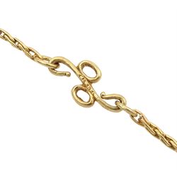  Igor Carl Faberge for Franklin Mint 14ct gold peacock watch pendant necklace, the peacock wings diamond, enamel and sapphire set, with a single suspended pearl, the back with hidden quartz watch, boxed