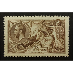  Great Britain King George V mint half crown 'seahorse' stamp  