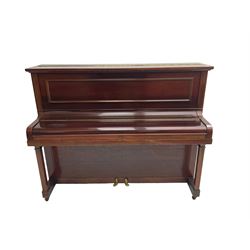 Challen - mahogany cased upright piano, circa 1920, and stool