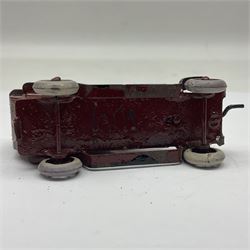 Ernst Plank van, circa 1912, maroon body with gilt detail, hinged roof and driver, H4cm, L7cm
