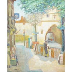 French School (Early 20th century): Lamballe Street Scene, oil on canvas titled and dated ...