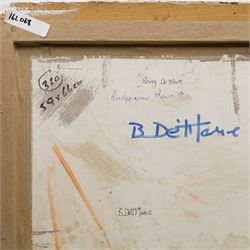 Barry De More (Yorkshire 1948-2023): 'Bridge Near Howarth', oil on canvas board signed, inscribed verso 45cm x 53cm
Provenance: consigned by the artist's widow