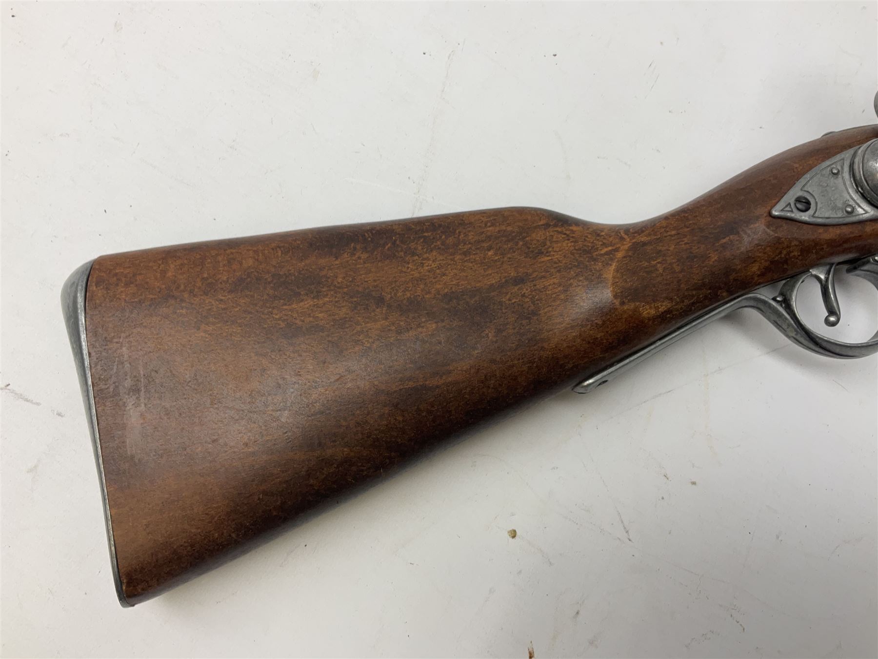 Webley Mark III .22 Sports Starting Pistol, top venting, with bakelite grips, boxed with instructions; and a reproduction Georgian Tower flintlock blunderbuss (2)
