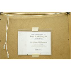 After Pablo Picasso (Spanish 1881-1973) 'Portrait of Francoise (II)', limited edition giclee print 525/1000, 39cm x 30cm 