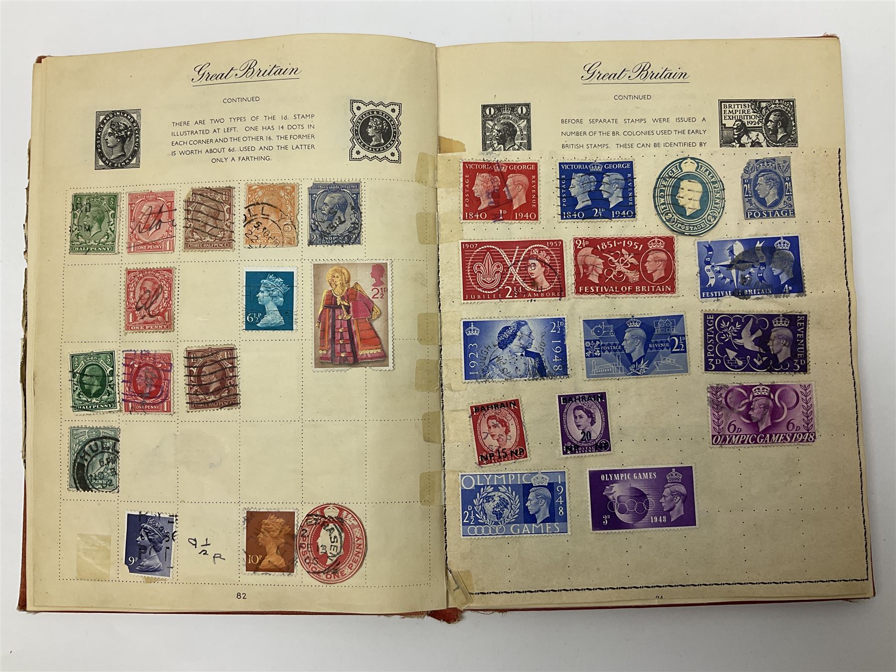 Queen Victoria 1889 crown coin, King George V 1935 crown, Queen Elizabeth II 1977 silver proof crown, small number of Great British pre 1947 silver coins, other pre-decimal coinage, World stamps including Argentina, Australia, Belgium, Canada, France, Germany etc 