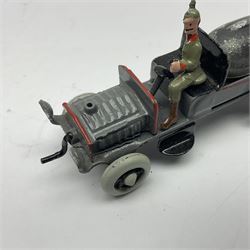 Ernst Plank Pontoon wagon, with boats in the rear and removable driver, H4cm L9cm 
