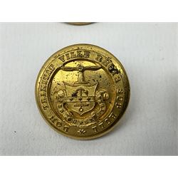 Trinity House Hull - hallmarked silver medal commemorating the visit of the Prince of Wales October 13th 1926; photograph of Captain J. Collins Warden 1934-35; photographic postcard of Capt. Collins onboard ship with other crew members; and six Trinity House uniform buttons