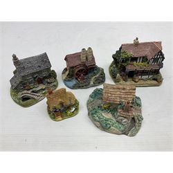 Border Fine Arts figure of a cow, Lilliput lane models, including The Old Mill at Dunster and a collection of similar figures and fairy figures