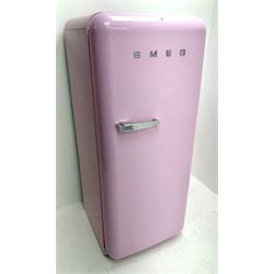 SMEG FAB28RO3 fridge with pink finish 