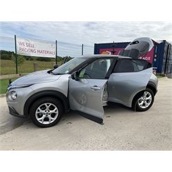 FG70 YZV - Nissan Juke - 2020, 1.0L, Acenta 5dr, silver, two keys, 4350 miles, automatic, petrol, v5 present, excellent condition, on instruction from a recent estate clearance - buyers premium 10% + VAT. (12%inc.) - THIS LOT IS TO BE COLLECTED BY APPOINTMENT FROM DUGGLEBY STORAGE, GREAT HILL, EASTFIELD, SCARBOROUGH, YO11 3TX