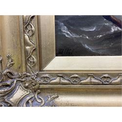 Henry (1820-1887) and Edward King (1860-1941) Redmore: Shipping off the Coast in Choppy Seas, oil on canvas initialled and dated 34cm x 52cm
Notes: a work almost certainly by E K but with areas contributed by his father and signed with a spurious date by the son