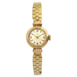 Tissot 1960's 9ct gold ladies manual wind wristwatch, hallmarked