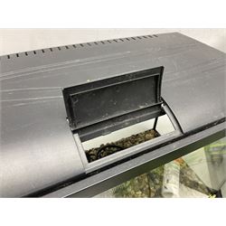 Two fish aquariums, comprising Interpet Aquapod LED starter kit 45l and PAH Fishbox 48l, with various accessories, tallest H40cm