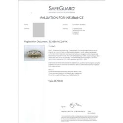 18ct gold round brilliant cut diamond full eternity ring, total diamond weight approx 3.15 carat