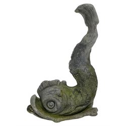 Lead garden ornament in the from of a dolphin 