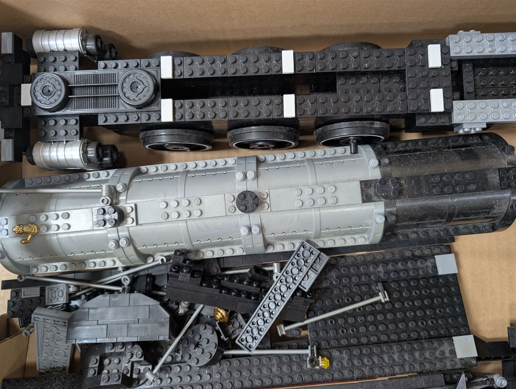 Part built Mega Bloks Pro Builder 9778 Steam Express Engine