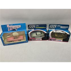 Collection of boxed die-cast model cars, to include Corgi Classics Thunderbirds 'Fab 1', with Lady Penelope and Parker figures, Corgi James Bond Octopussy and Thunderball, Heartbeat vehicles by Lledo and Corgi, Minichamps etc