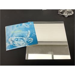 Swarovski Crystal, Wonders of the Sea Trilogy: 'Eternity', 'Community' and 'Harmony', all with stands and plaques, H20cm