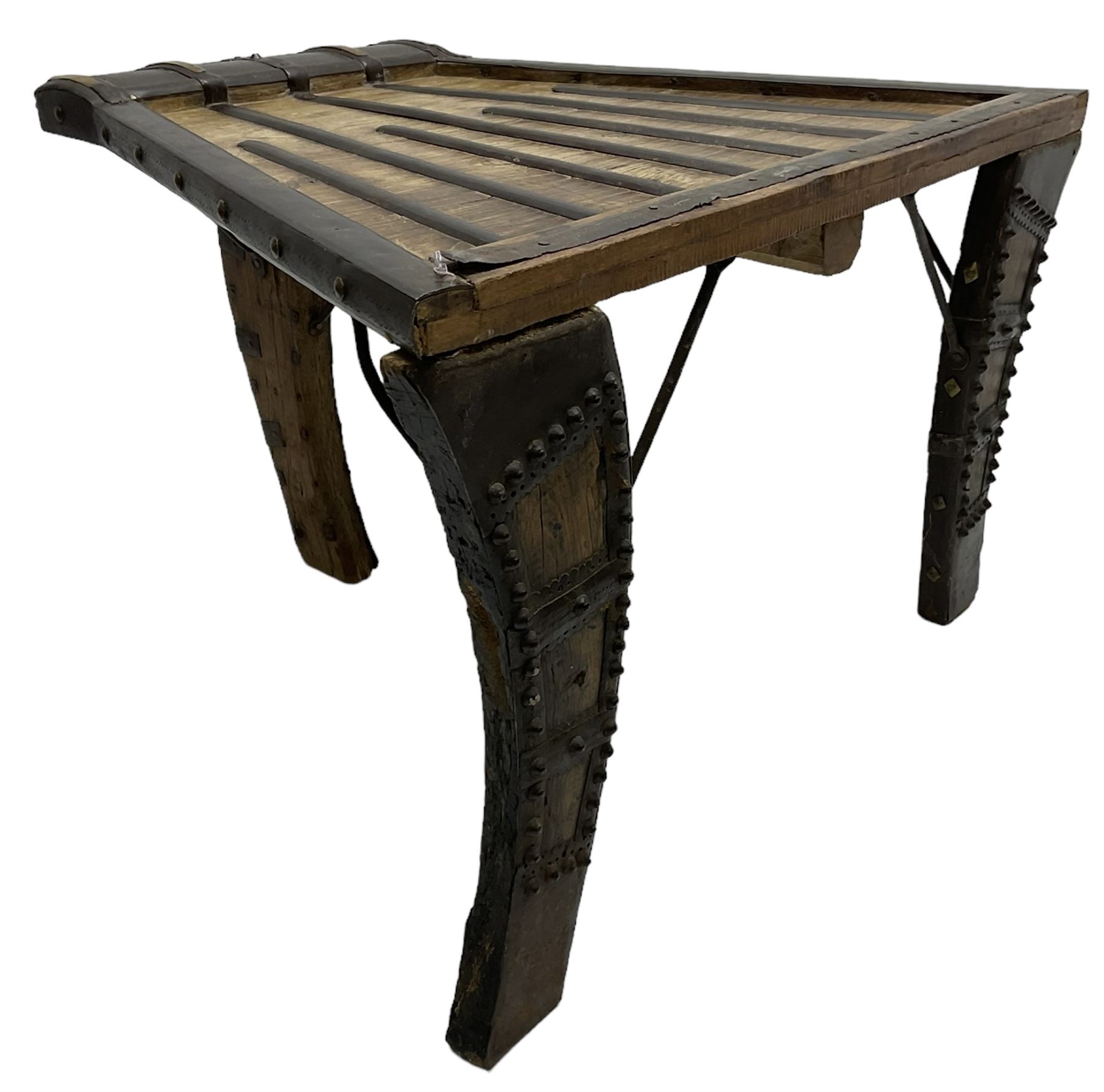 19th century Indian bullock / ox cart converted coffee table