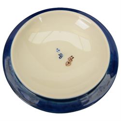 Moorcroft vase in Hypericum pattern, of baluster form, in original box, together with a Moorcroft covered dish in Simeon pattern, both with printed marks beneath, vase H10cm