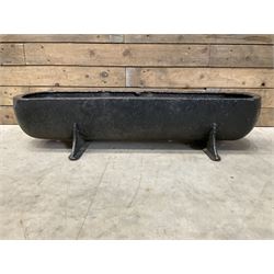 19th century oval black painted cast iro