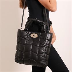Mulberry - Big Softie handbag in black Softie Nappa leather, the padded and quilted body w...
