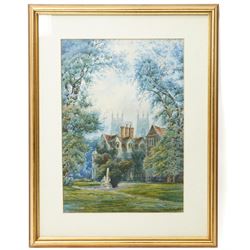 Jessie Dudley (British 1872-1930): York Minster, watercolour signed and dated 1891, 34cm x 24cm
Notes: Jessie was the sister of, and received art tuition from, York artist Tom Dudley (1857-1935).