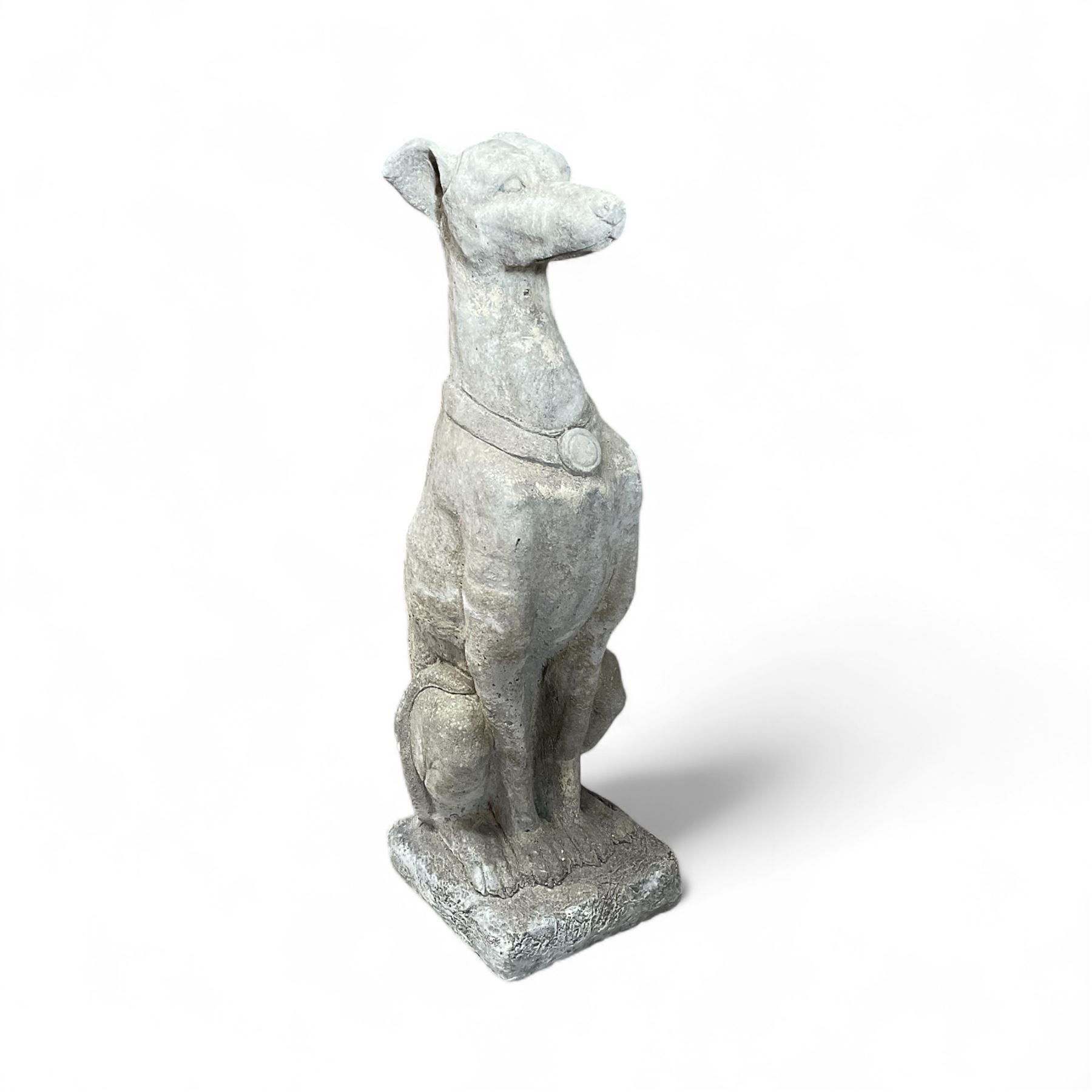 Cast stone Italian hound 
