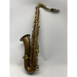 Sioma Paris brass tenor saxophone for restoration or wall display L82cm