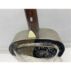 Ozark Dobro chromium plated on brass National style resonator guitar with foliate engraving L98cm; in Ritter soft carrying case