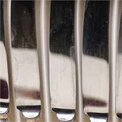 Canteen of silver plated Dubarry pattern cutlery for eight covers together with some additional items in mahogany box