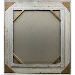 After Caravaggio (Italian 1571-1610): Bacchus, large oil on canvas unsigned 94cm x 83cm 