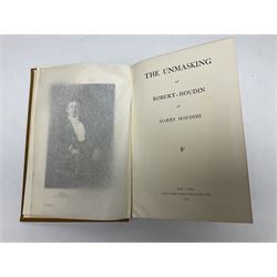 Houdini Harry (1874-1926): The Unmasking of Robert-Houdin, First Edition pub. The Publishers Printing Co., New York, 1908, signed 'Harry Houdini' to the front free endpaper, original light brown cloth with pictoral image between white lettering