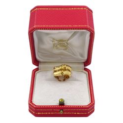 Cartier 18ct gold 'Bamboo' ring, Sheffield 1992, boxed