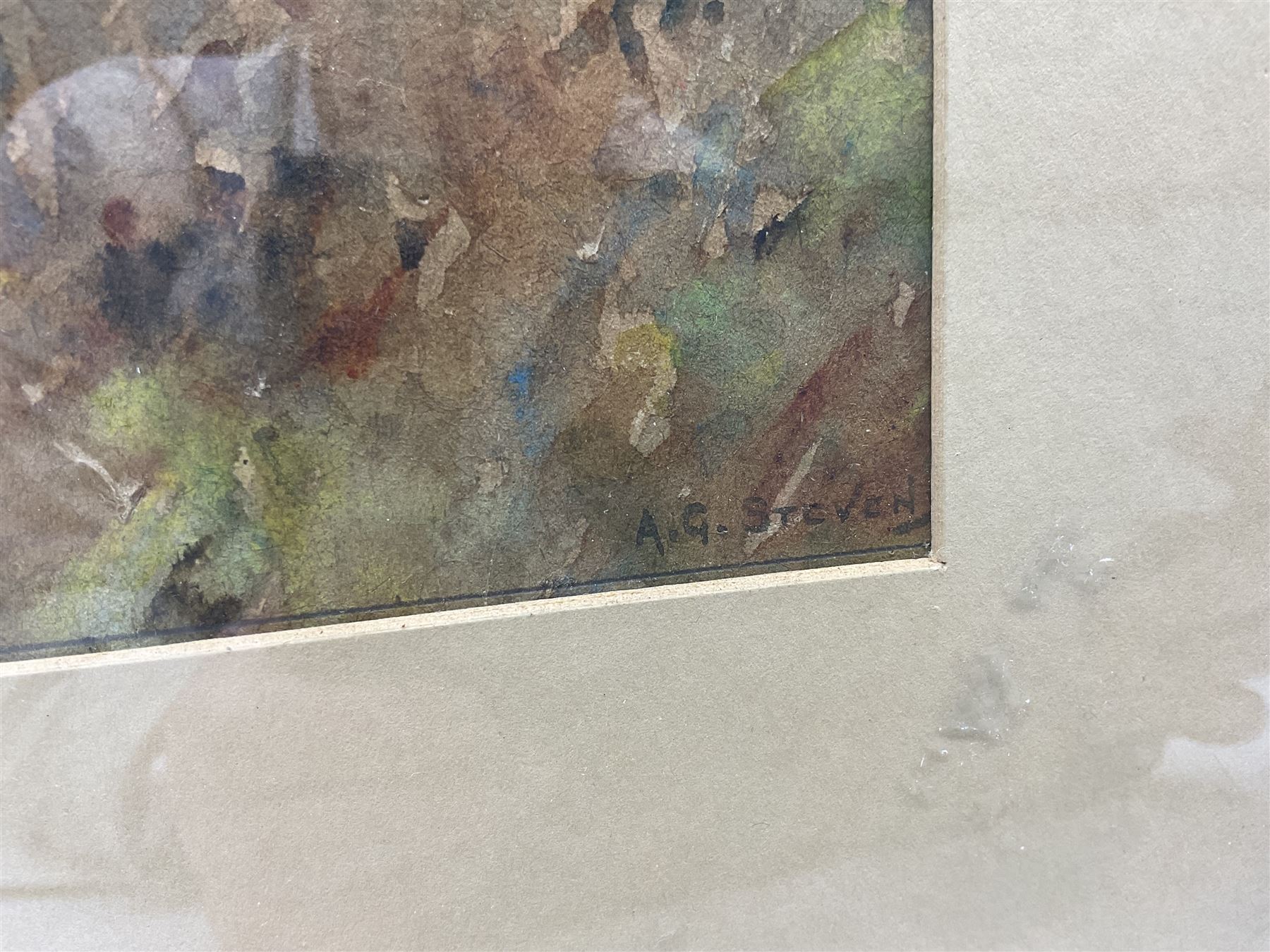 Albert George Stevens (Staithes Group 1863-1925): Danger Bank - Larpool Lane Whitby, watercolour signed 33cm x 47cm