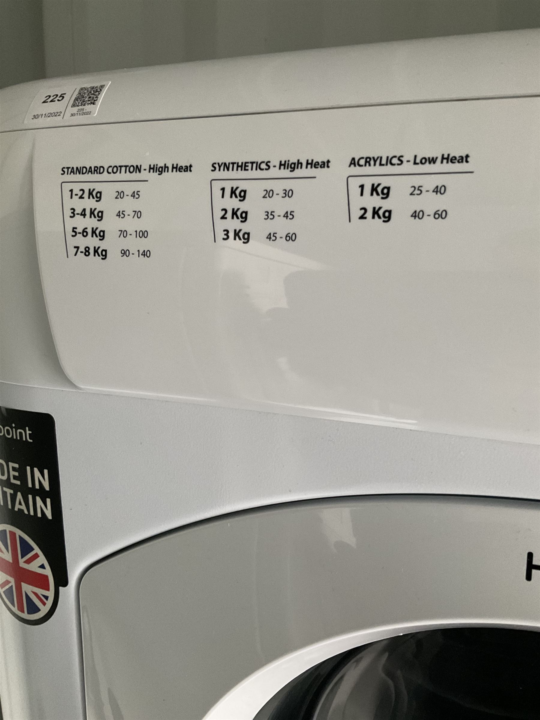 Hotpoint 8kg TVHM 80 tumble dryer  - THIS LOT IS TO BE COLLECTED BY APPOINTMENT FROM DUGGLEBY STORAGE, GREAT HILL, EASTFIELD, SCARBOROUGH, YO11 3TX