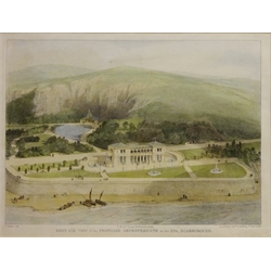  'Bird's Eye View of the Proposed Improvements at the Spa, Scarborough', 19th century lithograph by Thomas Allom (British 1804 - 1872) printed by Day & Haghe 21.5cm x 28.5cm  